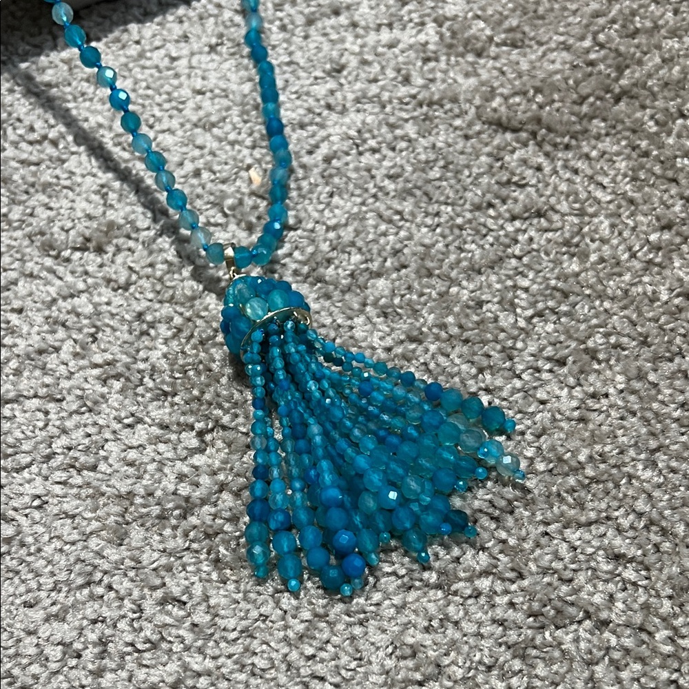 Kendra Scott Turquoise Beaded Necklace Sylvia long new new with tags $195 - Picture 5 of 7